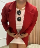 BLAZER MAX ALFAIATARIA LISO VERMELHO