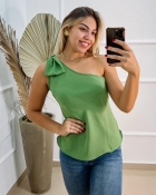 BLUSA LAÇO VERDE OLIVA