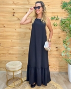 VESTIDO INGRIDY PRETO LISO