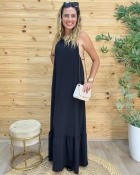 VESTIDO INGRIDY PRETO LISO